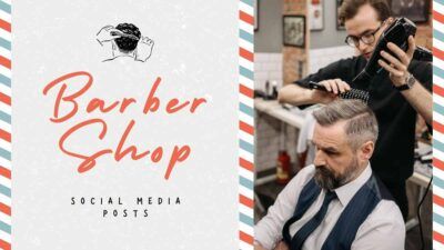 Retro Barber Shop Social Media Posts