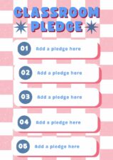 Classroom Pledge Poster. Free Poster Template — SlidesCarnival