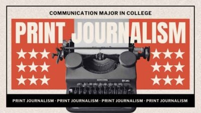 Retro Communications Major for College: Print Journalism Slides
