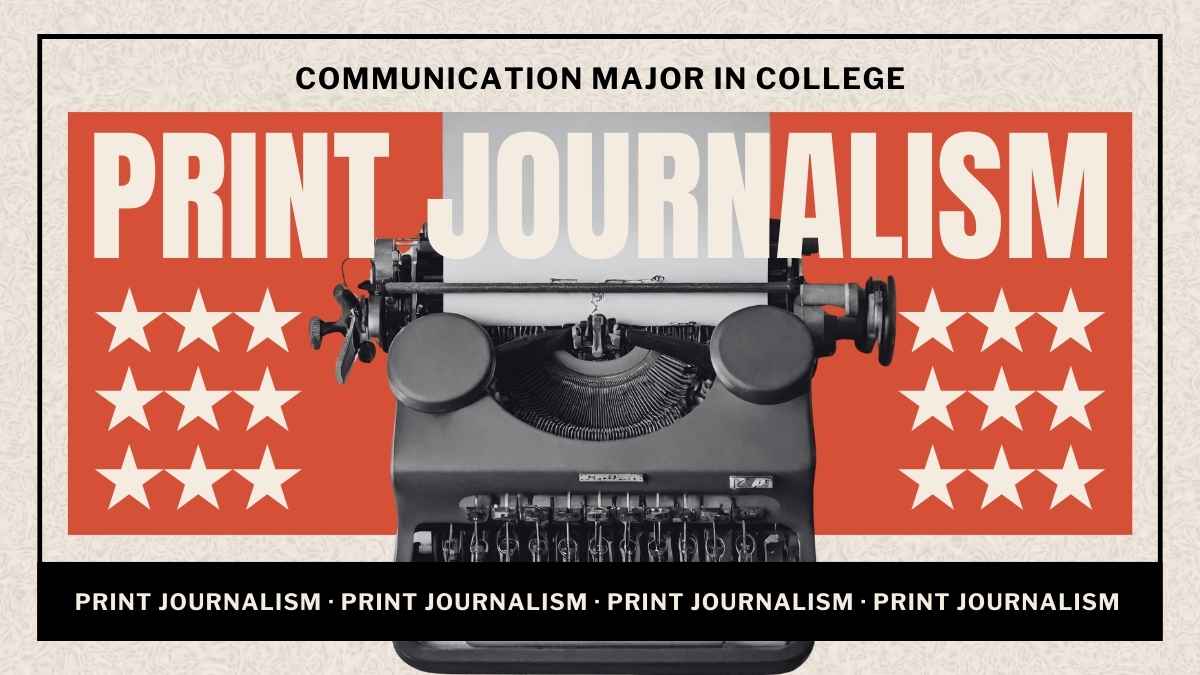 Retro Communications Major for College: Print Journalism Slides - slide 1