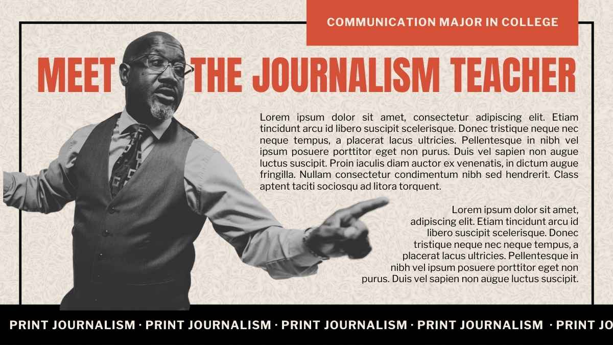 Retro Communications Major for College: Print Journalism Slides - slide 10