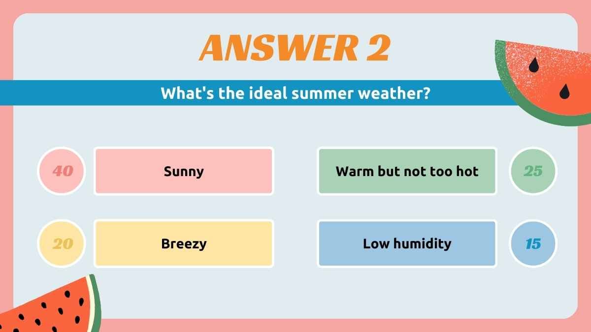 Retro Family Feud Summer Vacation Edition - slide 12