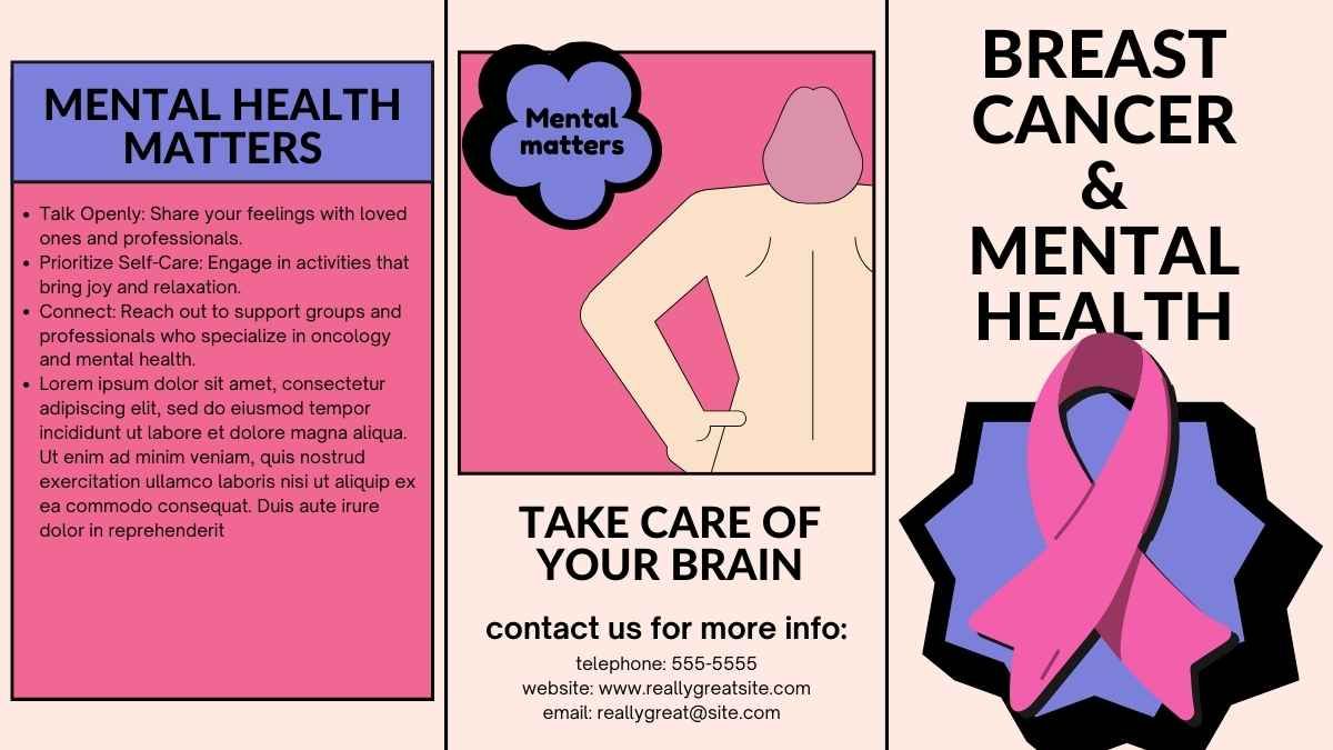 Retro Illustrated Breast Cancer Brochure - slide 14