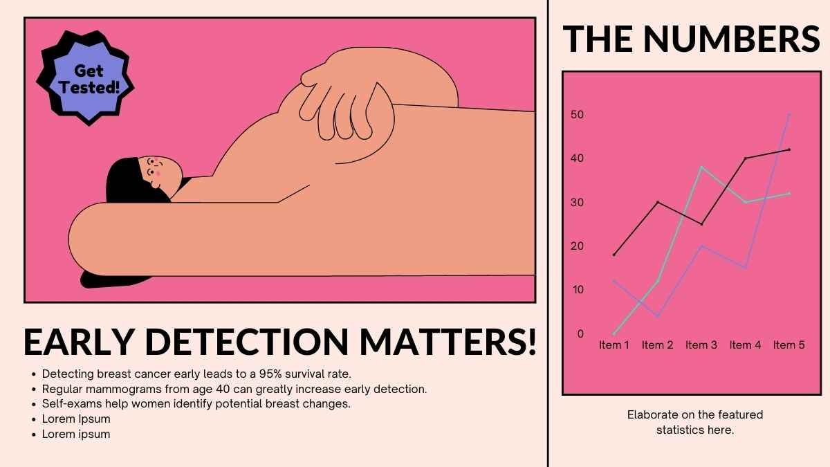 Retro Illustrated Breast Cancer Brochure - slide 4