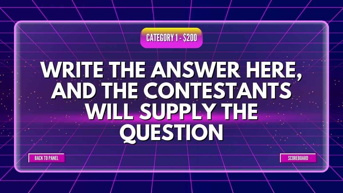 Jeopardy interativo retrô - slide 4