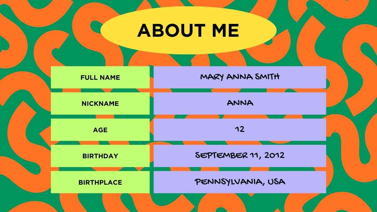 Retro Introducing Myself at School: This is me! Slides - slide 5
