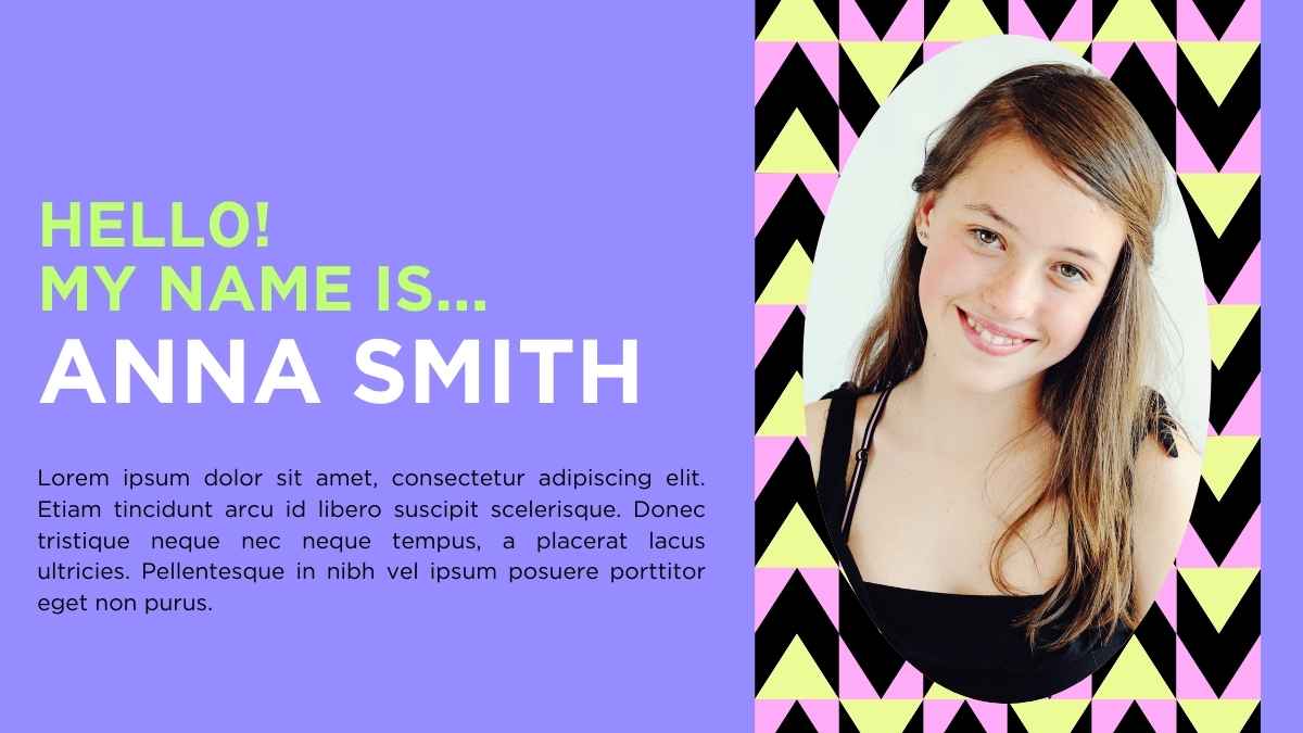 Retro Introducing Myself at School: This is me! Slides - slide 3