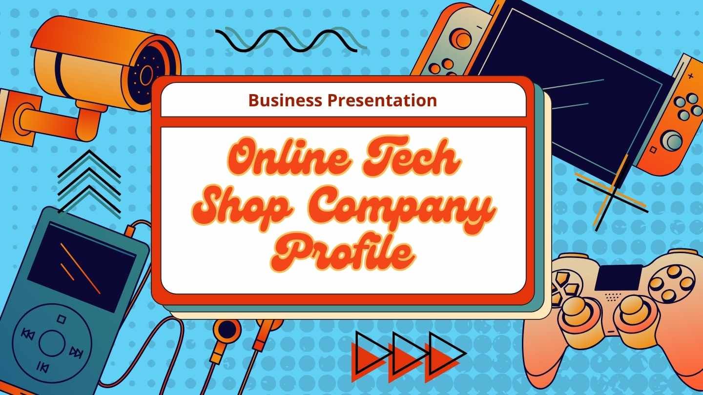 Retro Online Tech Shop Company Profile - slide 0
