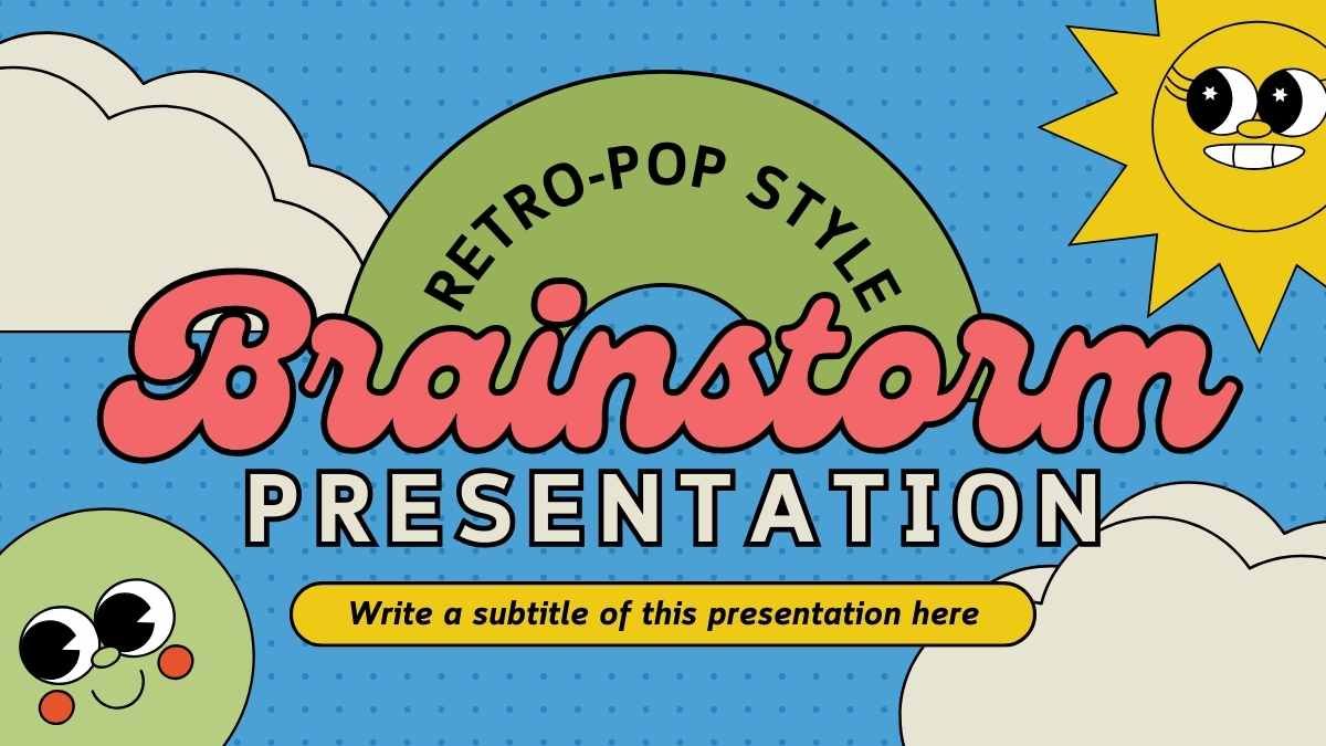 Retro-Pop Style Brainstorm Presentation - slide 0