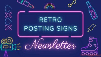 Slides Carnival Google Slides and PowerPoint Template Retro Posting Signs Newsletter 1