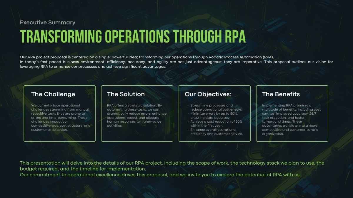 Robotic Process Automation (RPA) Project Proposal - slide 5