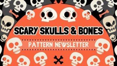 Boletim informativo sobre padrões de caveiras e ossos assustadores
