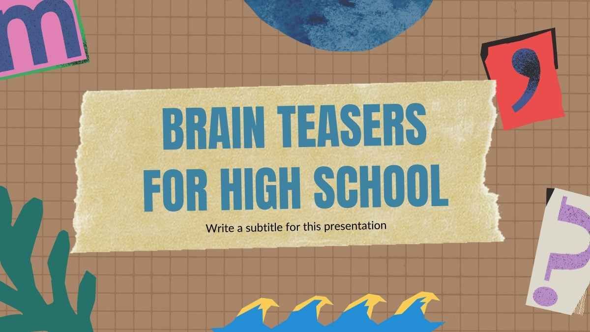 Scrapbook Collage Brain Teasers for High School - slide 0