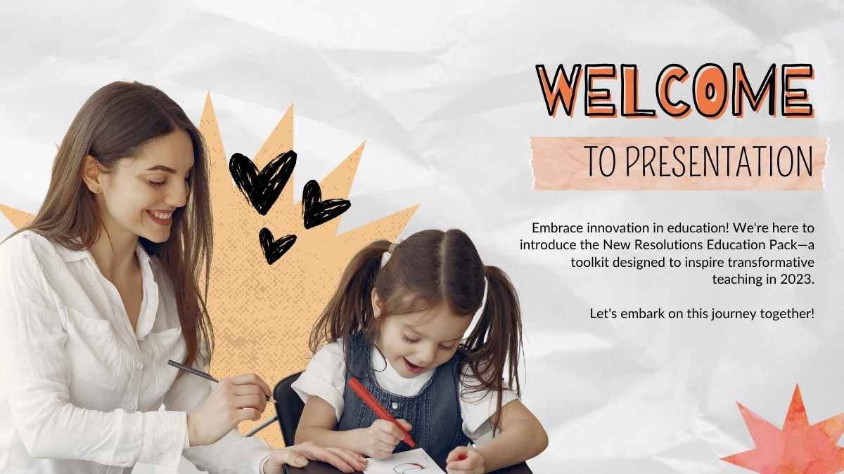 Scrapbook New Resolutions Education Pack Slides - slide 5