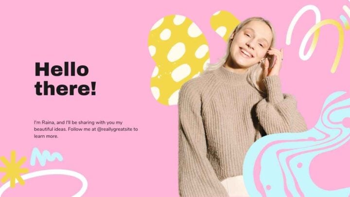 Self Introduction for School Students Pink and Blue Pastel. Free PPT ...