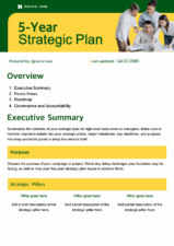 Simple 5 Year Strategic Plan 1