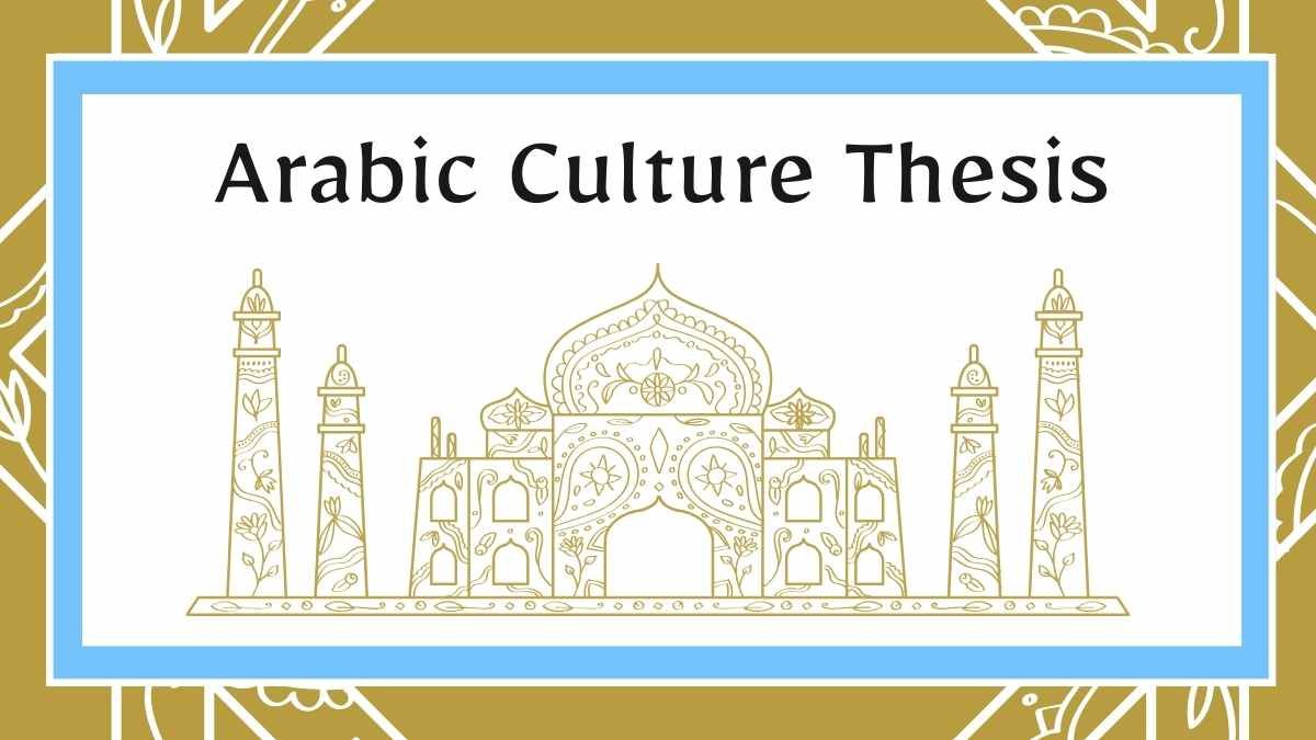 Sencillo Tesis sobre la cultura árabe - diapositiva 0