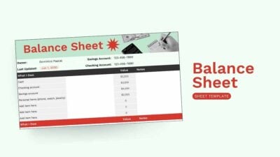 Simple Balance Sheet