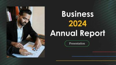 Slides Carnival Google Slides and PowerPoint Template Simple Business 2024 Annual Report 2