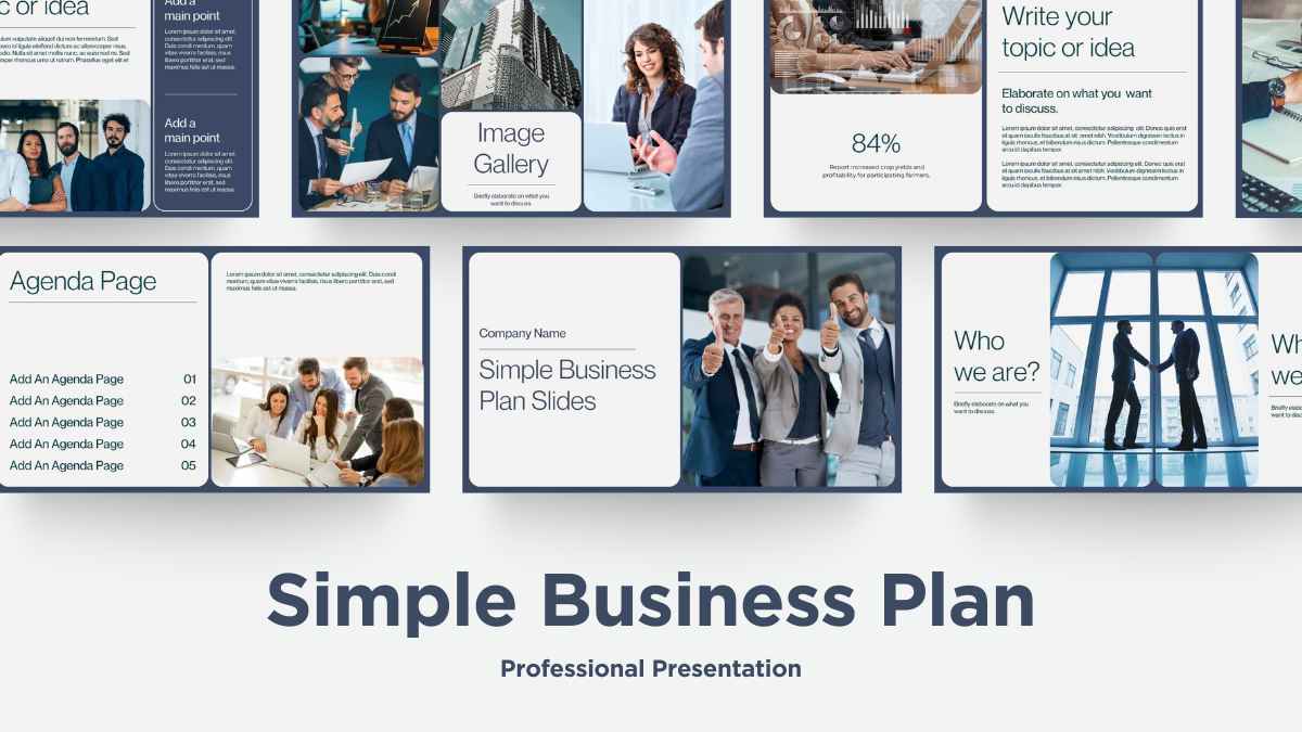 Simple Business Plan Slides - slide 1