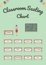 Simple Classroom Seating Chart Poster