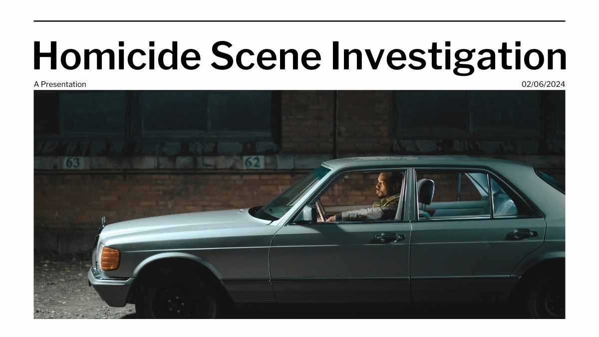 Investigación de escena de homicidio simple y limpia - diapositiva 0