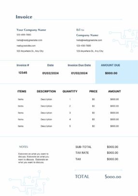 Electrical Contractor Invoice. Free Invoice Template — SlidesCarnival