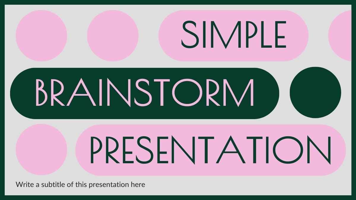 Presentación Simple de Brainstorm Geométrico - diapositiva 0