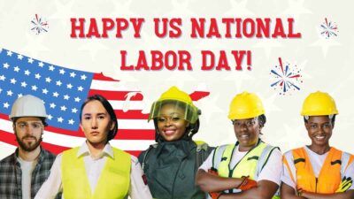 Slides Carnival Google Slides and PowerPoint Template Simple Happy US National Labor Day! 2