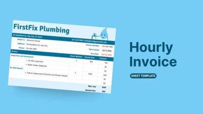 Simple Hourly Invoice Sheet