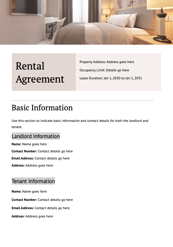 Simple House Rental Contract Agreement - slide 1