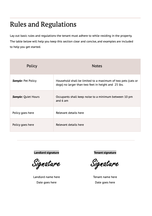 Simple House Rental Contract Agreement - slide 3