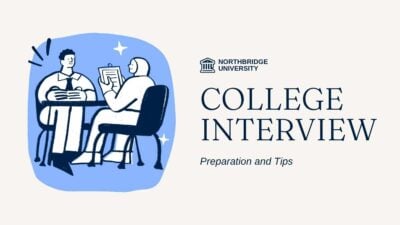 Simple Illustrated College Interview Tips Slides 1