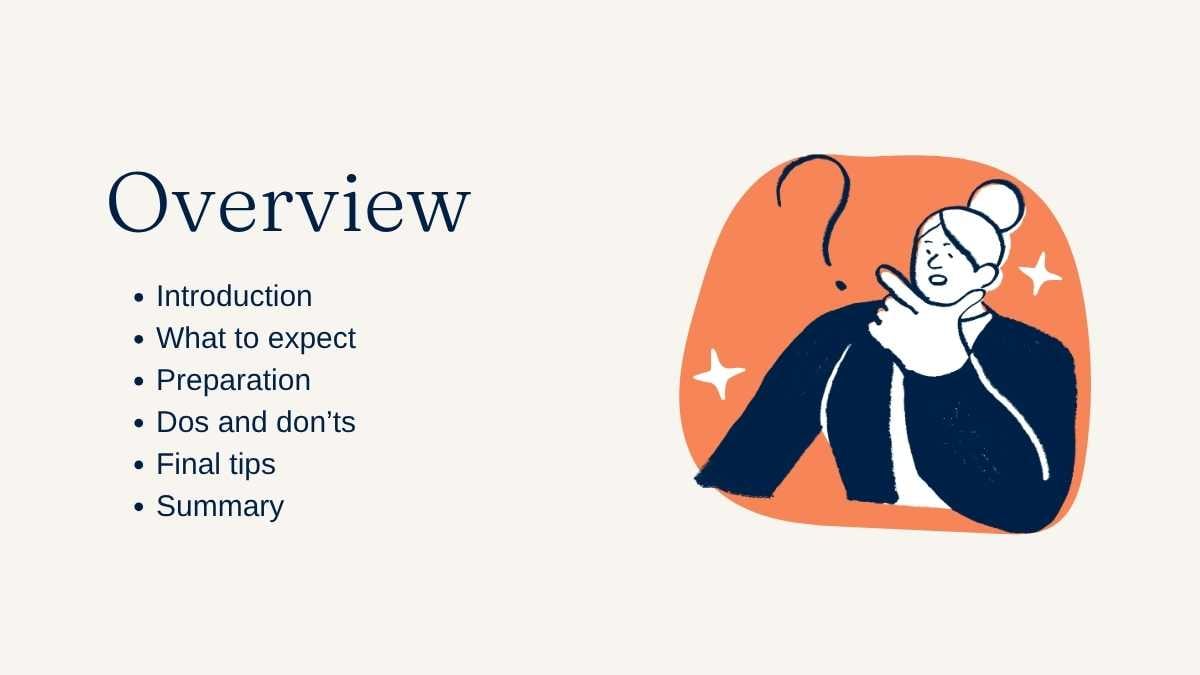 Simple Illustrated College Interview Tips Slides - slide 2
