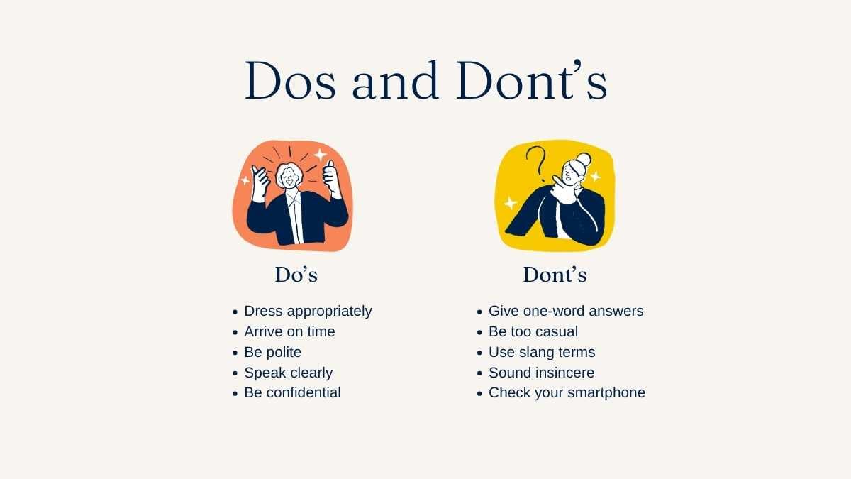 Simple Illustrated College Interview Tips Slides - slide 7