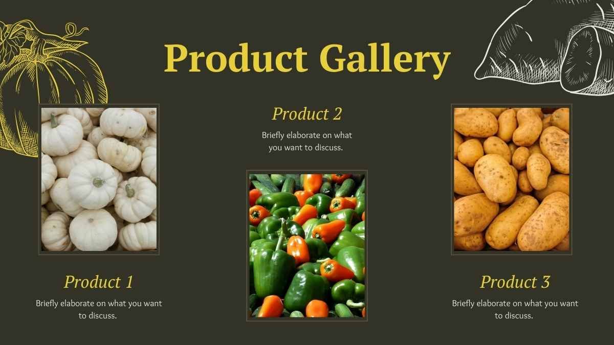 Reunión simple ilustrada del mercado de agricultores - diapositiva 8