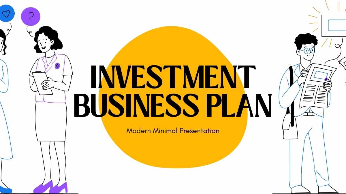 Slide Business Plan Investasi Sederhana dengan Ilustrasi - slide 1