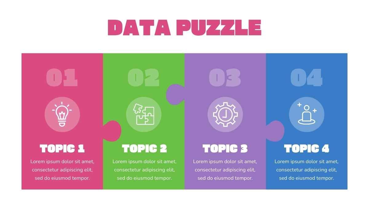 Simple Illustrated Puzzle Infographics - slide 11