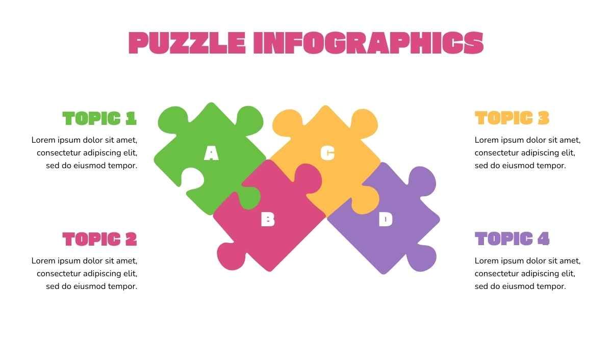 Simple Illustrated Puzzle Infographics - slide 13
