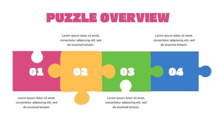 Simple Illustrated Puzzle Infographics. Free PPT & Google Slides ...