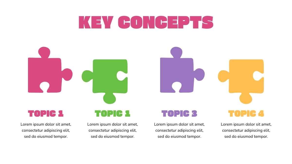 Simple Illustrated Puzzle Infographics - slide 6