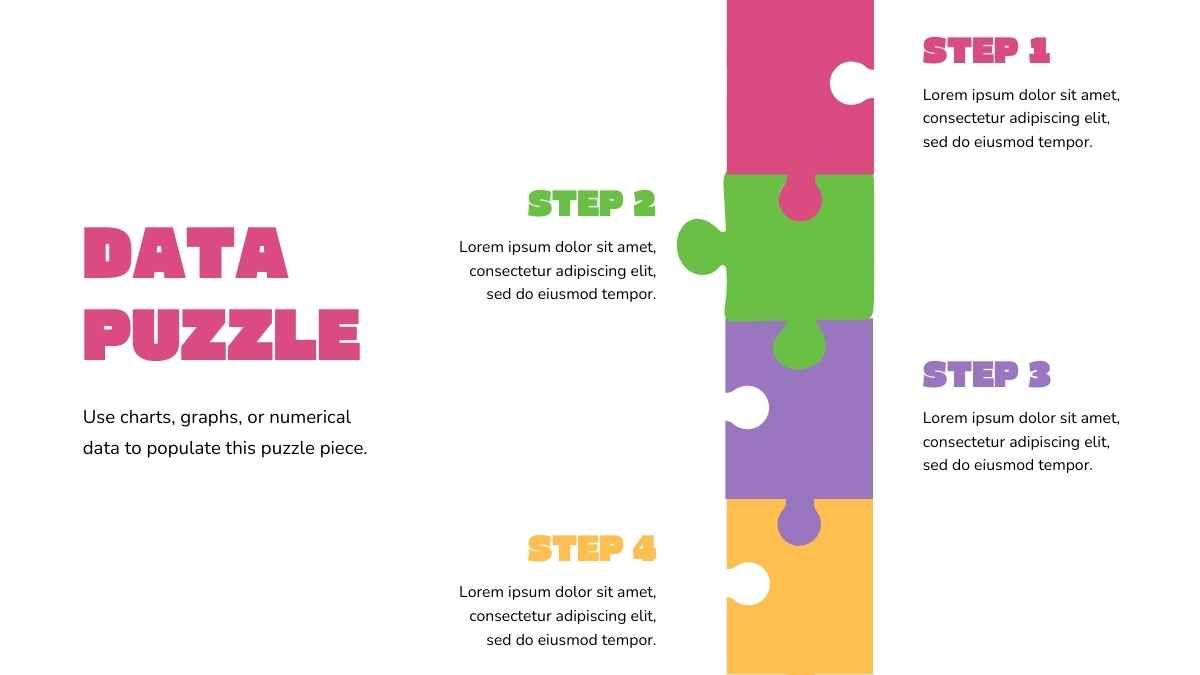 Simple Illustrated Puzzle Infographics - slide 7