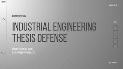 Simple Industrial Engineering Thesis Defense Slides