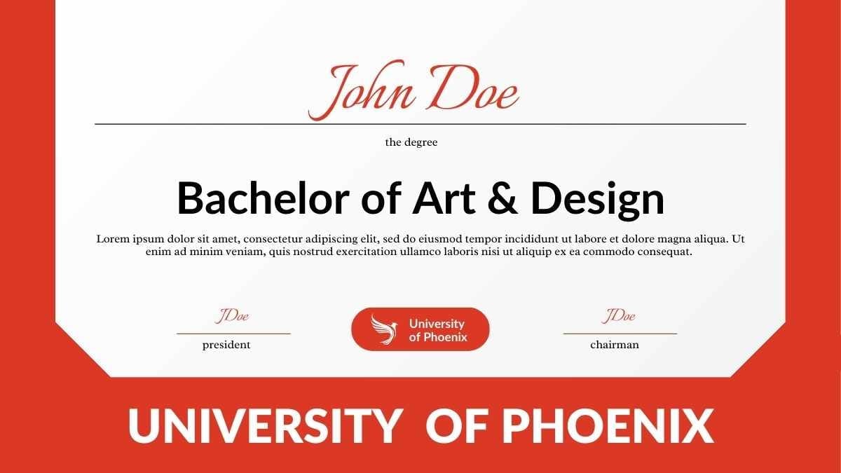 Simple Modern University of Phoenix Diploma Slides - slide 8