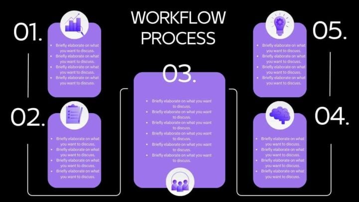 Workflow Process Infographics. Free Infographics Template — SlidesCarnival