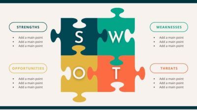Simple Puzzle SWOT Analysis Slides for Business