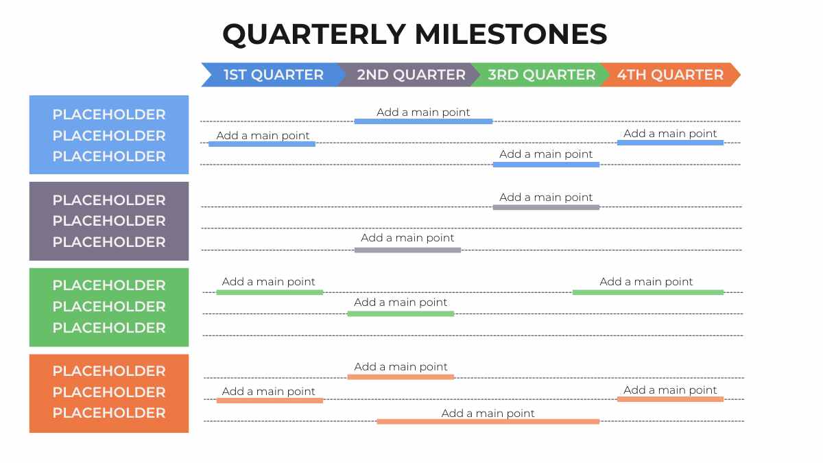White Quarterly Milestones Infographics - slide 2