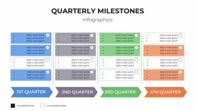 Simple Quarterly Milestones Infographics