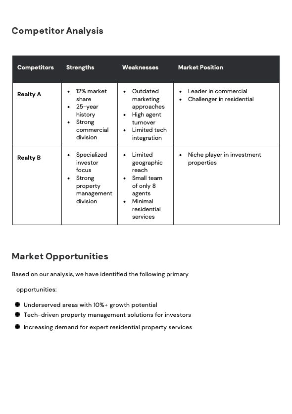 Simple Real Estate Business Plan - slide 6