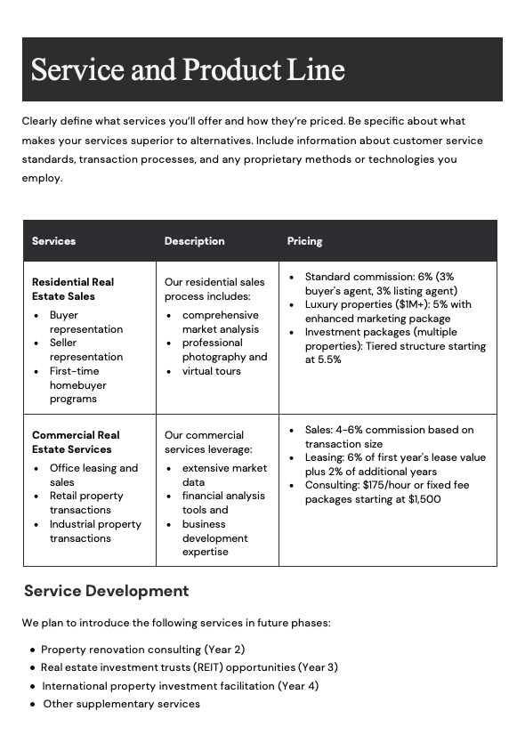 Simple Real Estate Business Plan - slide 9